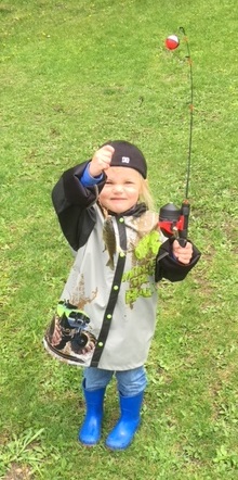 kids fishing foundation girl with fish