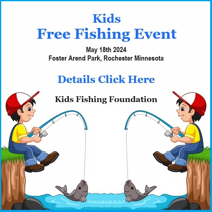 Kids free fishing event banner 2024